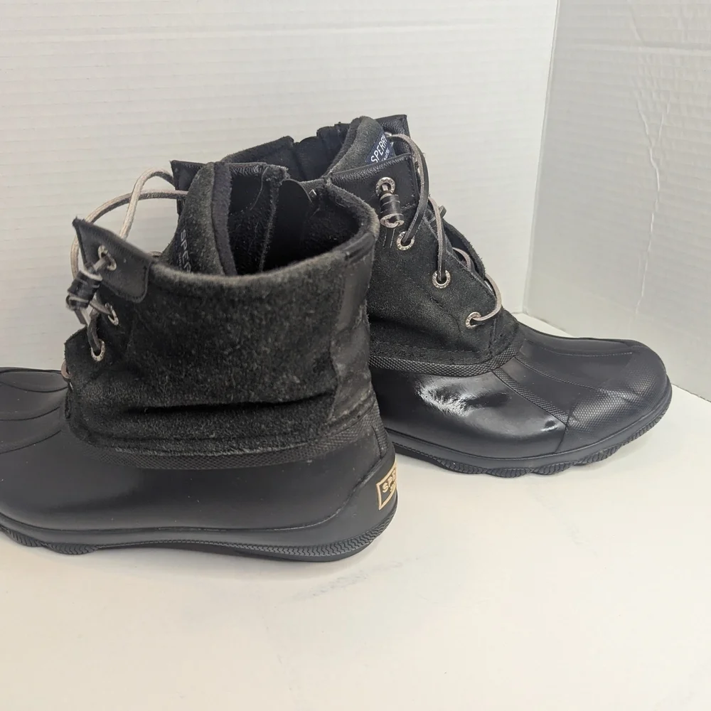 Sperry Women's Black Duck Boots